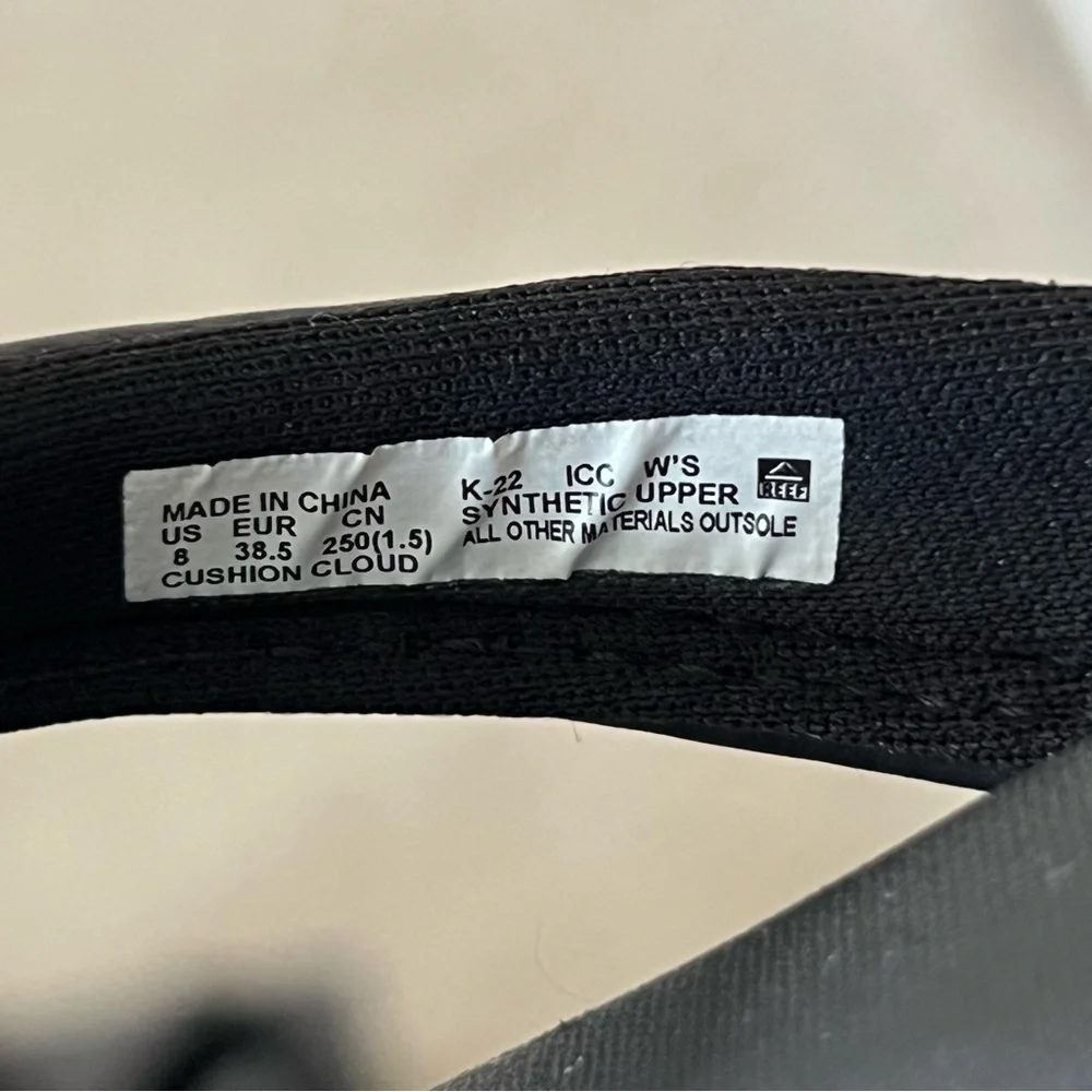 Reef Black Rubber Flip Flops US8 - Picture 5 of 5